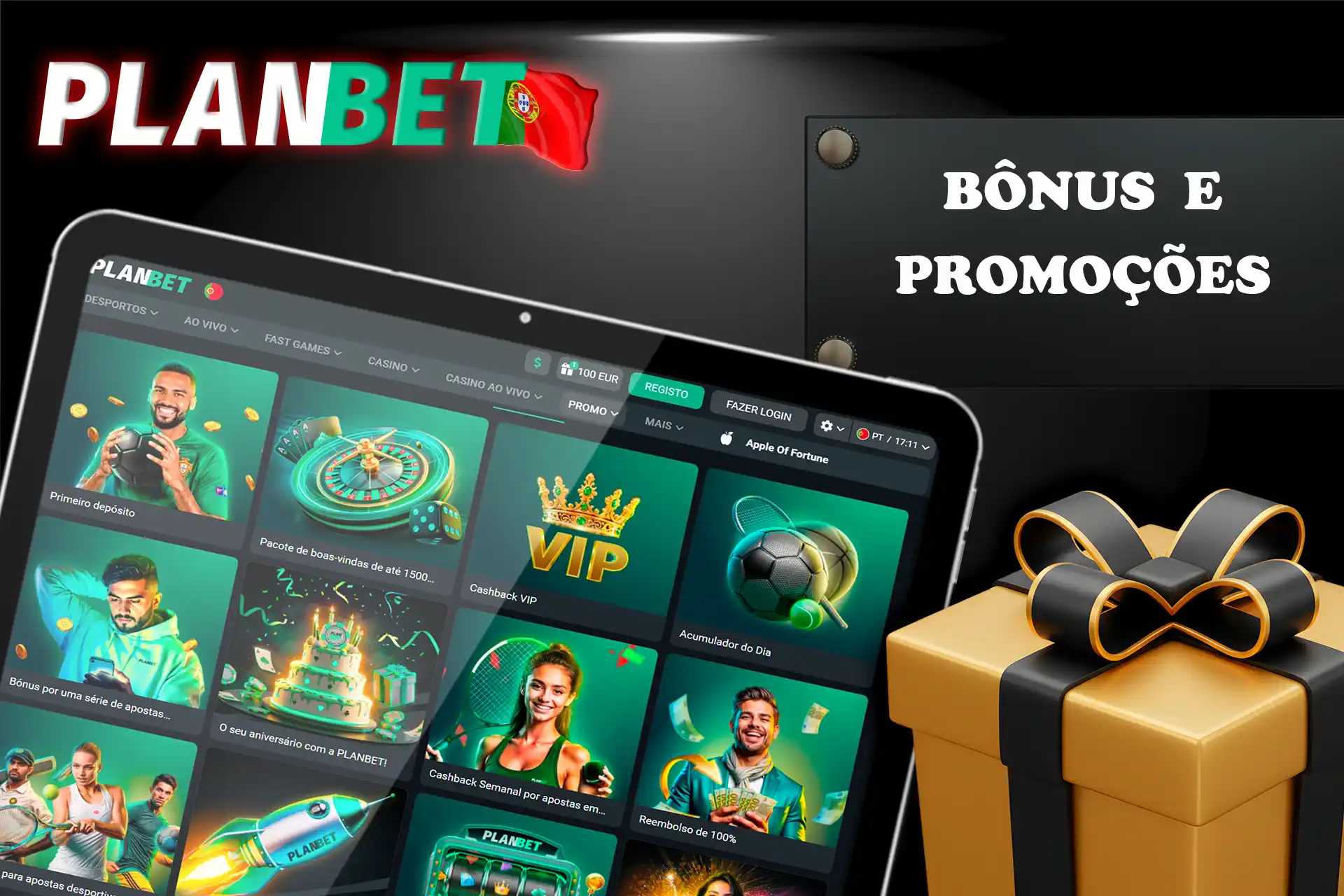 Muitas ofertas de bónus para desportos e casinos