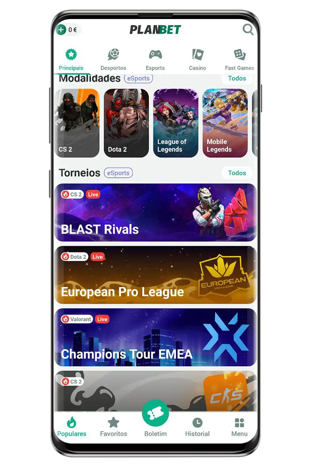 Captura de ecrã do site oficial