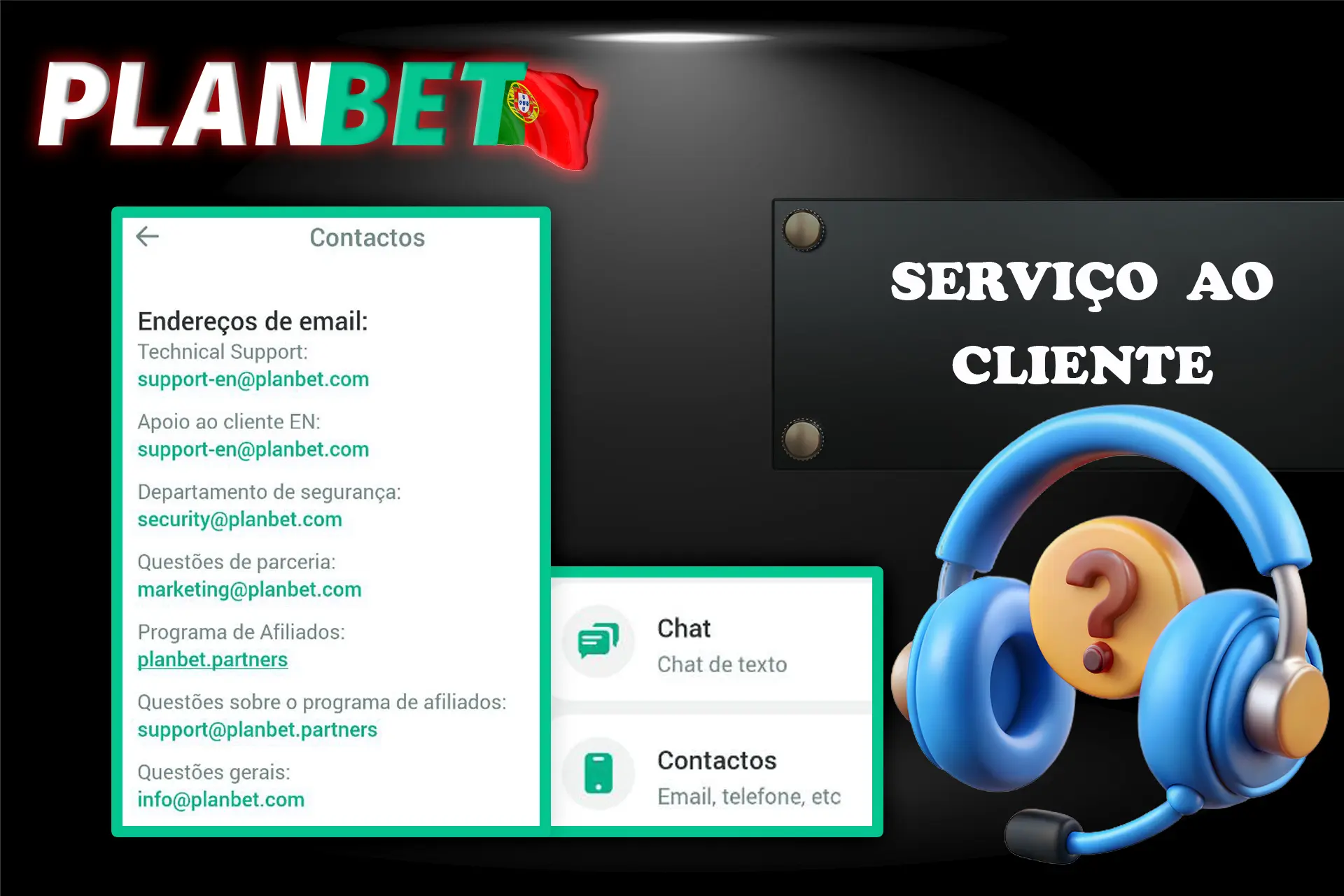 Suporte ao cliente PlanBet 24 horas por dia, 7 dias por semana